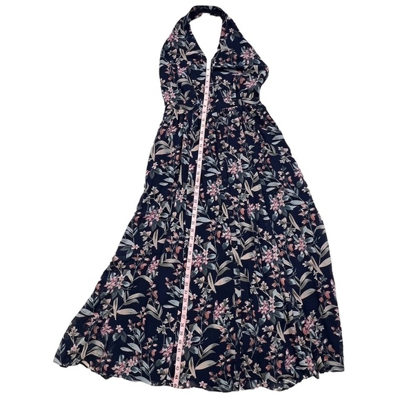 Anthropology Gal Meets Glam Siena Navy Floral Halter Button Maxi Dress Sz 8 NWOT - Picture 10 of 16